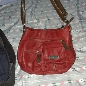 shoulder bag purse red cute front pocket